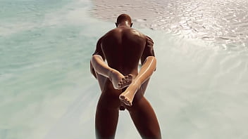 Teen white girl caught when get fucket buy a black guy on a nudist beach