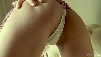 Blazing brunette candace m rides a huge dildo so hard