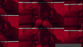 Cena lésbica iniciante da dupla loira e morena