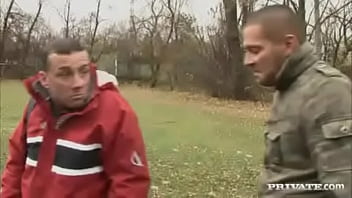 Sexy simony teases two guys while dancing in a cage