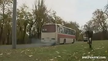 Sexy simony teases two guys while dancing in a cage