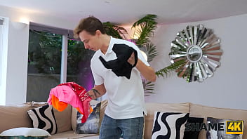 Shame4k she saw my laundry and showed her boobs hot sex with eva may