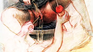 Retro erotic drawings