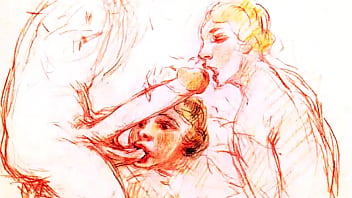 Retro erotic drawings