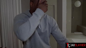 Petite babe avery black stretches pussy for interracial sex