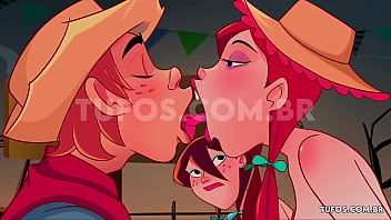Barraca do beijo de os caipiras filminhos animação pornô