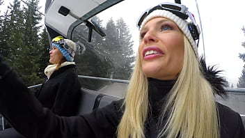 Seductive ski babes candee licious and kitana lure share cock after enjoying lesbo strap on session gp3295