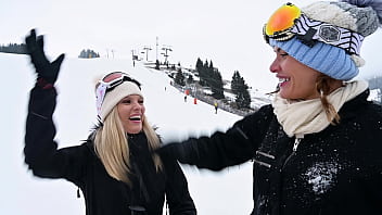 Seductive Ski Babes Candee Licious And Kitana Lure Share Cock After Enjoying Lesbo Strap On Session Gp3295 thumbnail