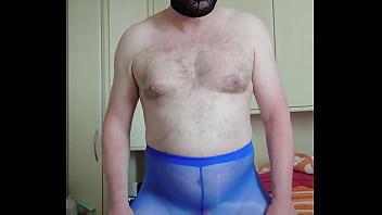 Spaß in der blauen legging