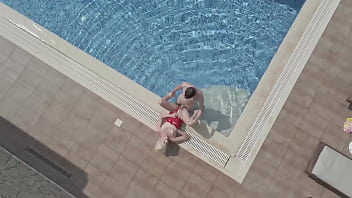 Melissa fucks sam around the island