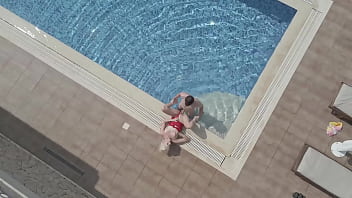 Melissa fucks sam around the island