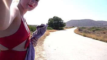 Melissa fucks sam around the island