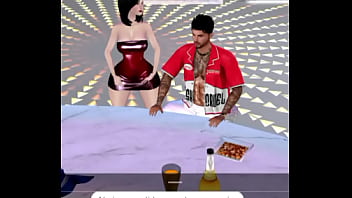 Comendo a madrasta gostosa depois do trabalho no imvu