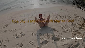 On the beach with marina gold