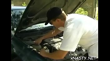 Lovely blonde maiden marlen performs cock licking session