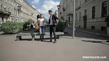 Cute girl picks up a guy on the street for hardcore sex