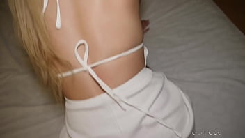 Intense sextape with cute blonde on vacation