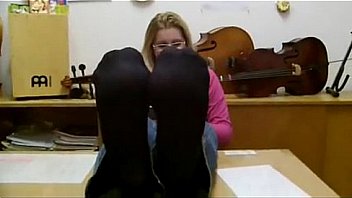 Mrs teacher and her nylonfeet 6