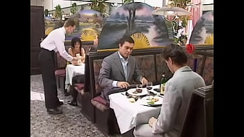 Rita cardinale gangbang and bukkake in the restaurant