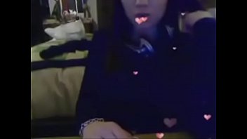 Sexy teen touches herself on webcam