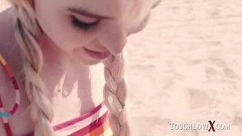 Tiny blonde hottie gets taken on a date before having her fuck hole stuffed