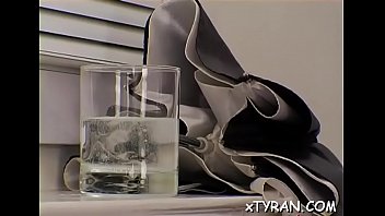 Babe shows of her sweet shaved cunt whilst wanking dick