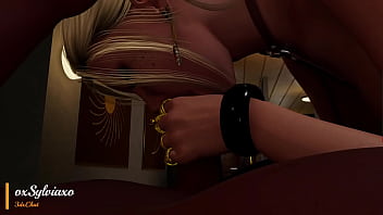 Wife savoring the sweet nectar of her black bull when her husband is working