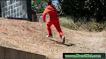 Slippery threesome on the airbed 12