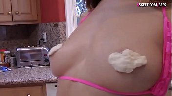 Teen bakers shared a cock in the kitchen