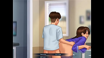 Summertime mamãe na cozinha