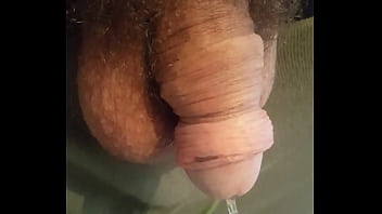 Uncut piss peeing
