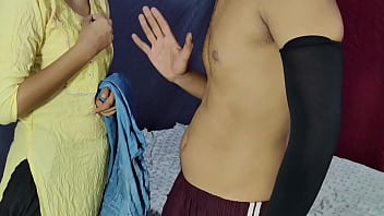 Indian girl in kurta salwar having romantic sex with her boyfriend