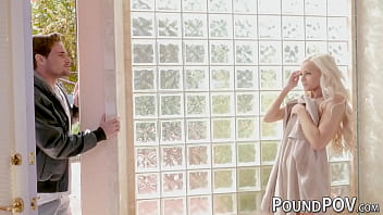 Elsa jean rides big cock reverse cowgirl