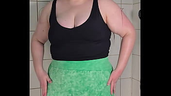 Bbw bedtime routine strip shower and lingerie tease 4k portrait