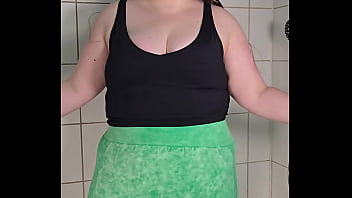 Bbw bedtime routine strip shower and lingerie tease 4k portrait