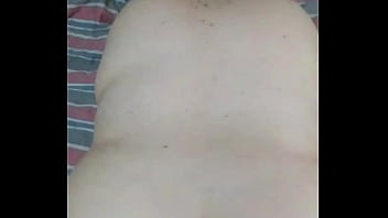 Ssbww step mom fingering yummy fat pussy on bed infront of step son shows her curves dirty soles feet & stepson doggystyle her pussy and cum on her big belly