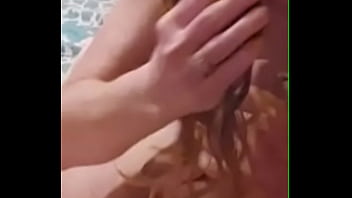 Redhead sucking n gaging on cock