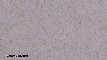 Bright blonde cutie naked close up