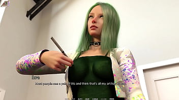 Taboo university #46 green hair emo artist says i am her muse