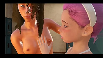 Safada levando dedada no vestiário