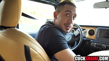 Cuckold husband helping wife hook up with taxi driver