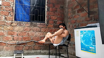 I record my neighbor putting her fingers in her pussy she catches me