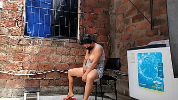 I record my neighbor putting her fingers in her pussy she catches me