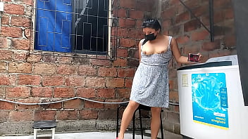 I record my neighbor putting her fingers in her pussy she catches me