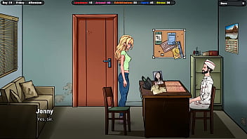 He spread her cheeks and stuck his fingers into her pussy hentai game