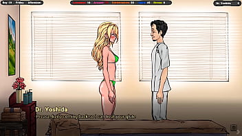 He spread her cheeks and stuck his fingers into her pussy hentai game