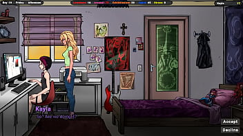 He spread her cheeks and stuck his fingers into her pussy hentai game