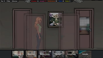 He spread her cheeks and stuck his fingers into her pussy hentai game