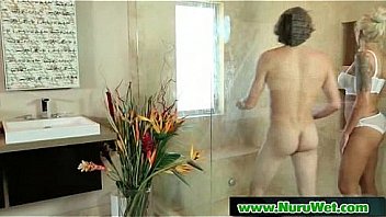 Blonde babe gives nuru massage 12