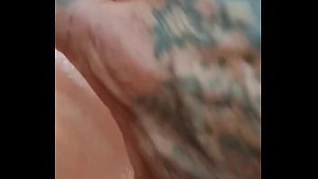 Oiled up ass and pussy play